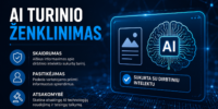 Future Live Vilnius pristato AI turinio ženkliuką, simbolizuojantį skaidrumą, atsakomybę ir inovacijas dirbtinio intelekto srityje.