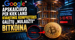 Kvantinis kompiuteris gali per 5-10 metų nulaužti Bitcoin, rodo Future Live Vilnius straipsnis.