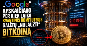 Kvantinis kompiuteris gali per 5-10 metų nulaužti Bitcoin, rodo Future Live Vilnius straipsnis.