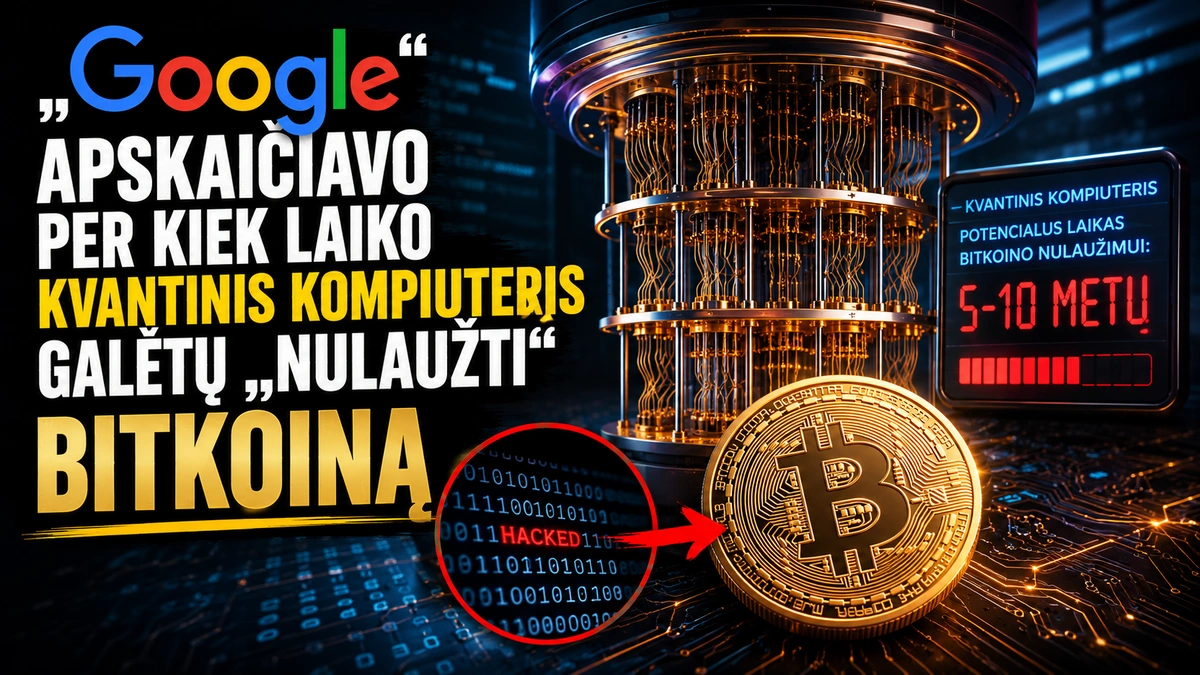 Kvantinis kompiuteris gali per 5-10 metų nulaužti Bitcoin, rodo Future Live Vilnius straipsnis.