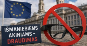Dar viena Europos šalis siekia uždrausti išmaniuosius akinius