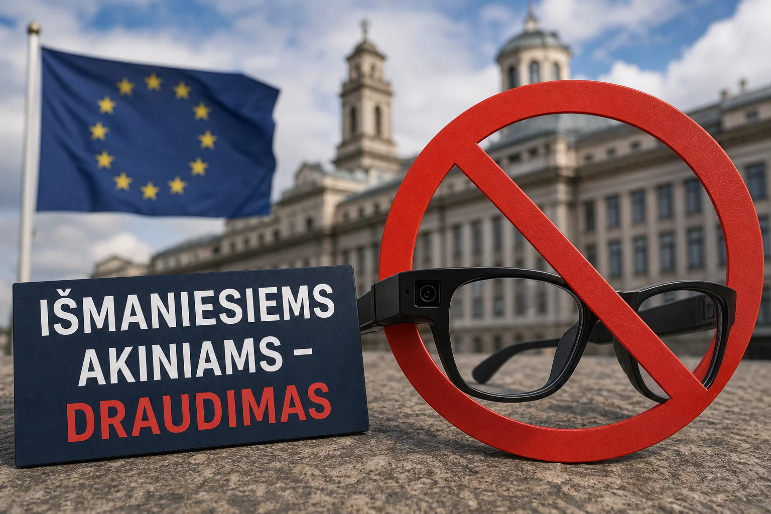 Dar viena Europos šalis siekia uždrausti išmaniuosius akinius